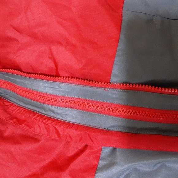 Eddie Bauer kids rain Windbreaker jacket M 10/12 gray hooded zipper outdoor - Picture 11 of 12